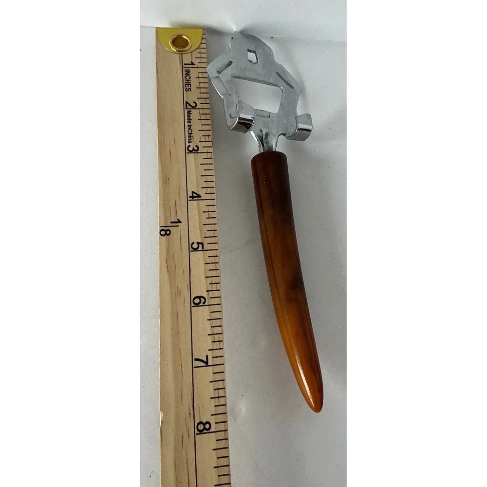Vintage Bottle Can Opener Set Faux Tortoiseshell Bakelite Style‎ MCM